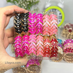 Box Price - 12 Piece Gold Cute Girls Kids Metal Gold Color Jewelry Sets in a Beautiful Bracelet Box