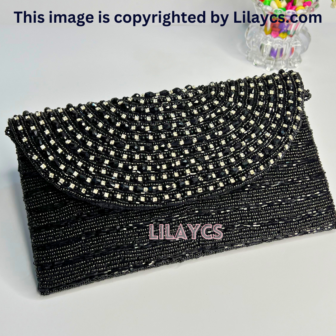 Premium Black Diamond HandCrafted Clutch