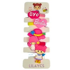 Cute Kids Adorable Hair Ponies Set - Colorful hair ties - 1 Card