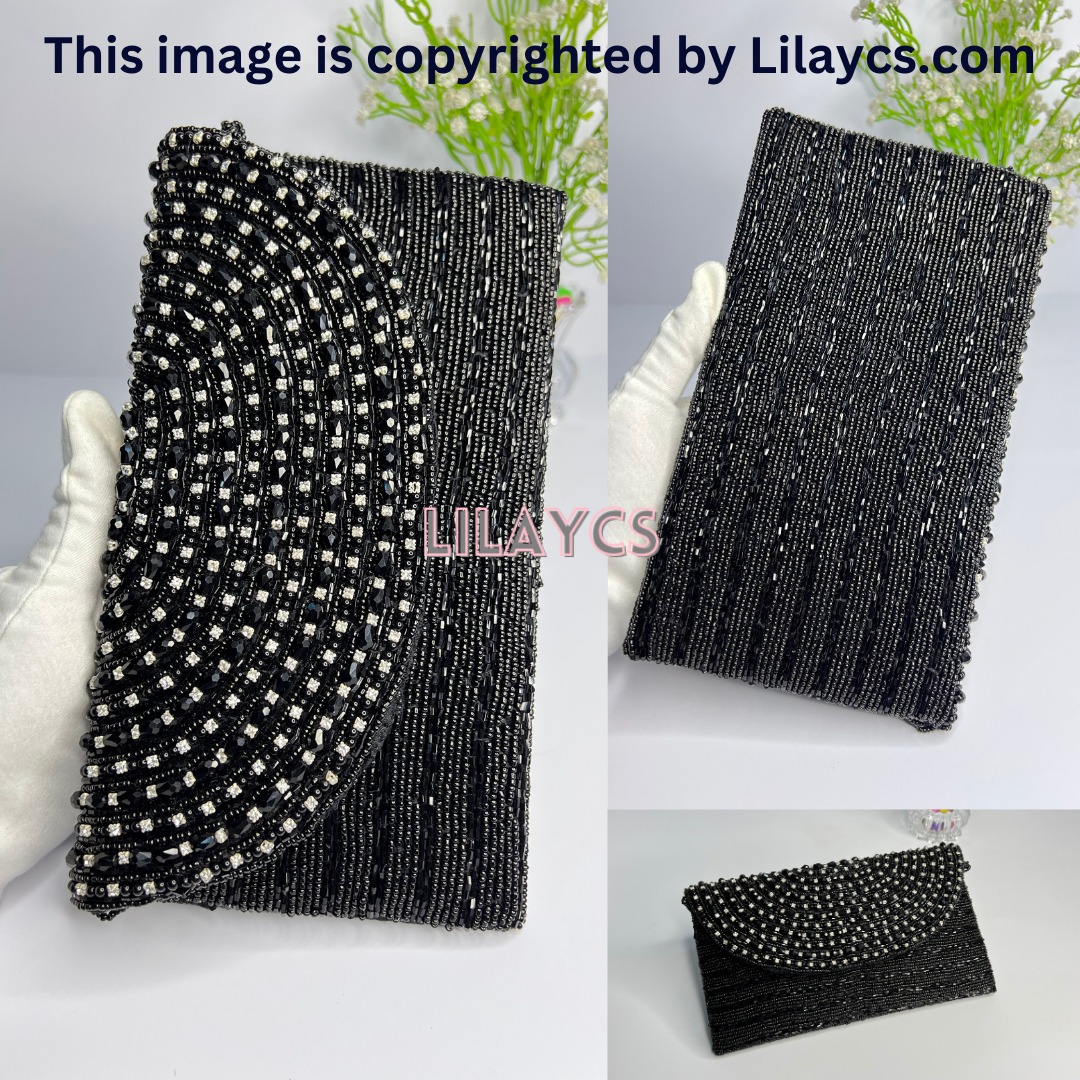 Premium Black Diamond HandCrafted Clutch