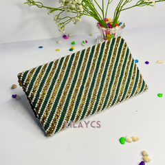 Ethereal Elegance Beaded Clutch