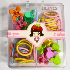 Gift Set Korean Fashion Mini Grab Clip Baby Scrunchie Hair Accessories Set - Gentle and Stylish Hair Solutions for Children