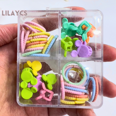 Gift Set Korean Fashion Mini Grab Clip Baby Scrunchie Hair Accessories Set - Gentle and Stylish Hair Solutions for Children