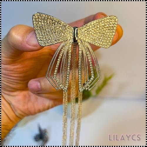 Korean Style Diamond Bow Tassel Hairclip - Super Fairy Trendy Hair Clasp