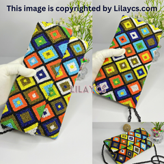 Cultural Elegance Handmade Beads Clutch