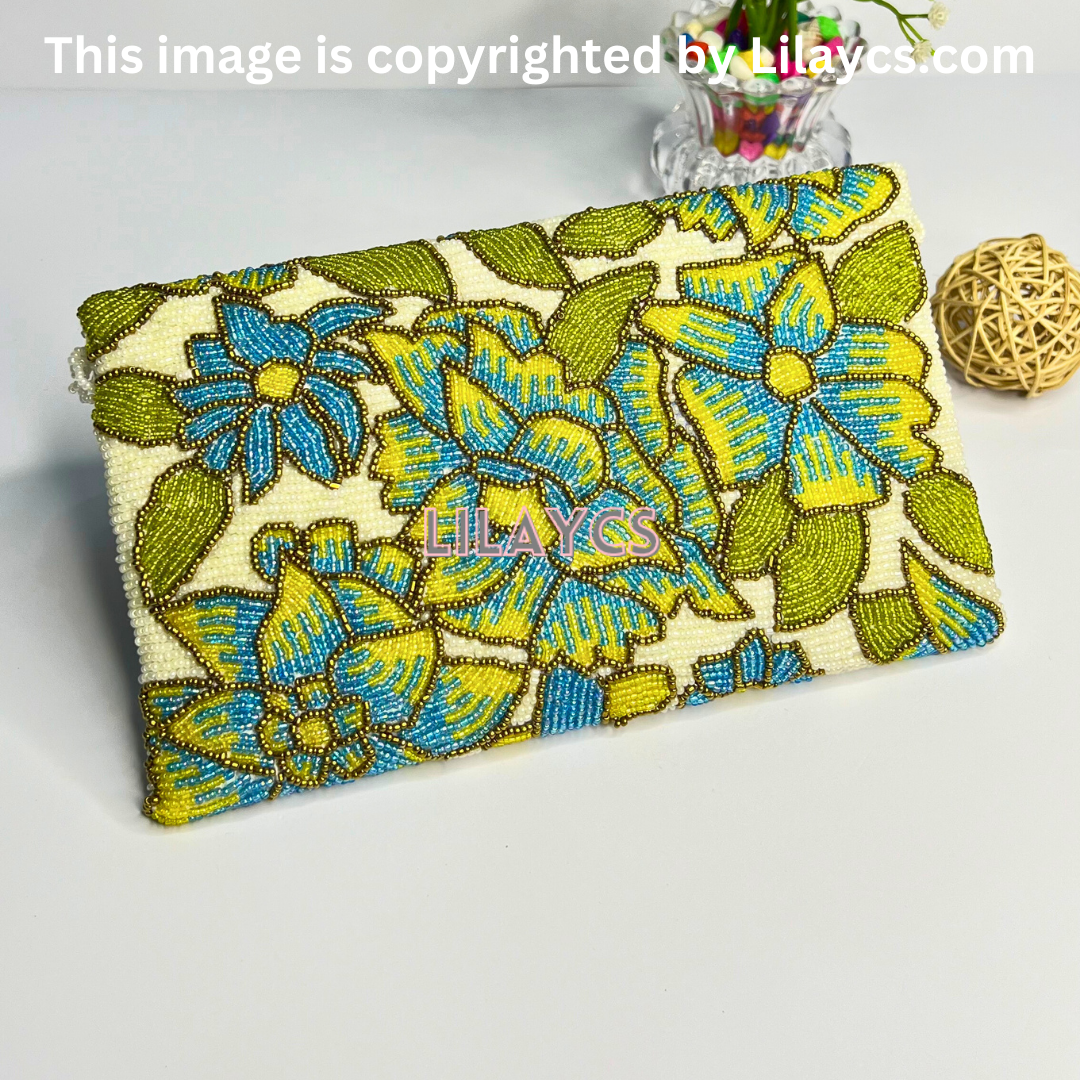 Garden of Colors Beaded Clutch