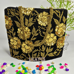 Black and Gold Handmade Artist Bag