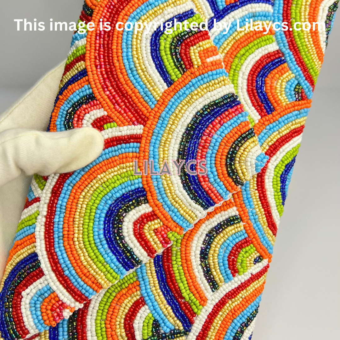 Rainbow Color Handmade Clutch