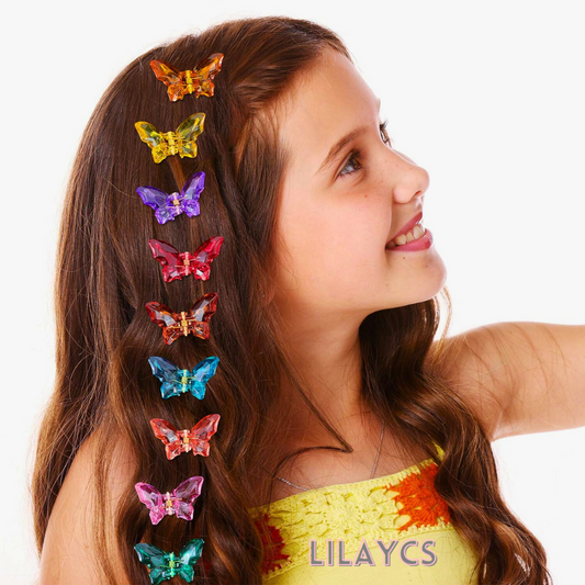 24 Pieces Girls Clear Butterfly Hair Clips - Beautiful Hair Accessories for Girls and Women