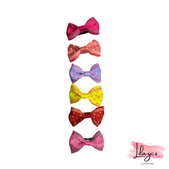 1 Card - Kids Set of 6 Hair Pins Card - Cute Bow Hair Pins Card