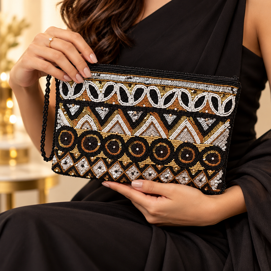 Golden Geometry Clutch