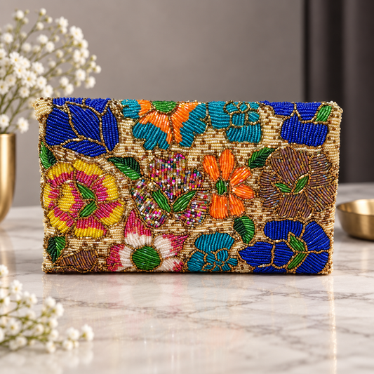 Floral Mosaic Clutch