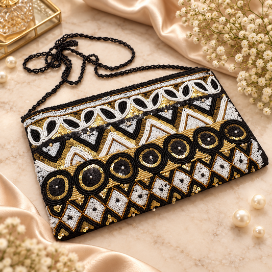 Golden Geometry Clutch