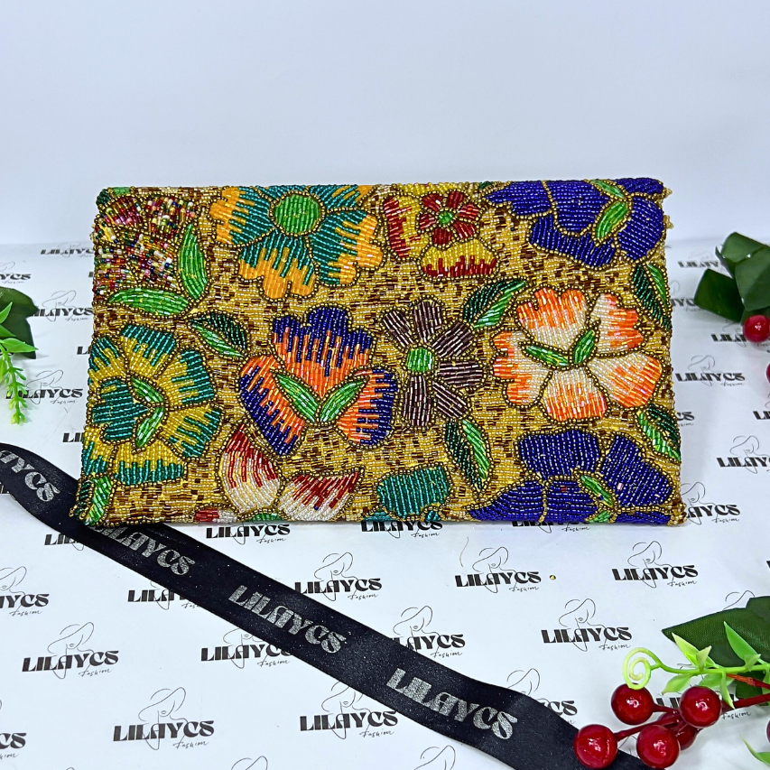 Islamabad Impressions Beaded Clutch: Handcrafted Elegance