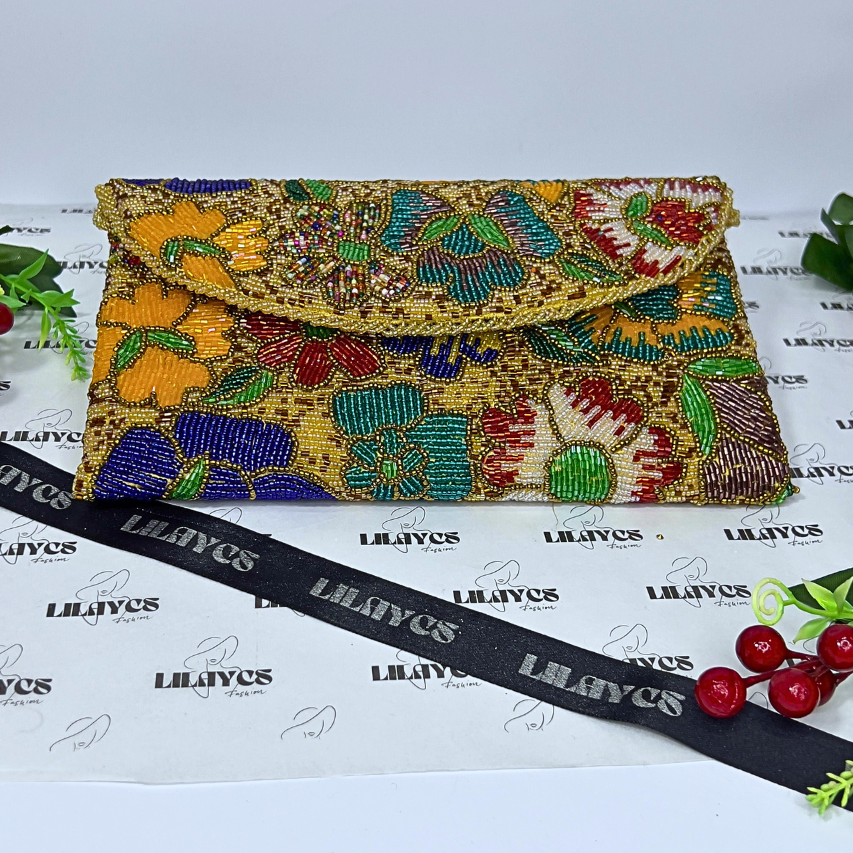 Islamabad Impressions Beaded Clutch: Handcrafted Elegance