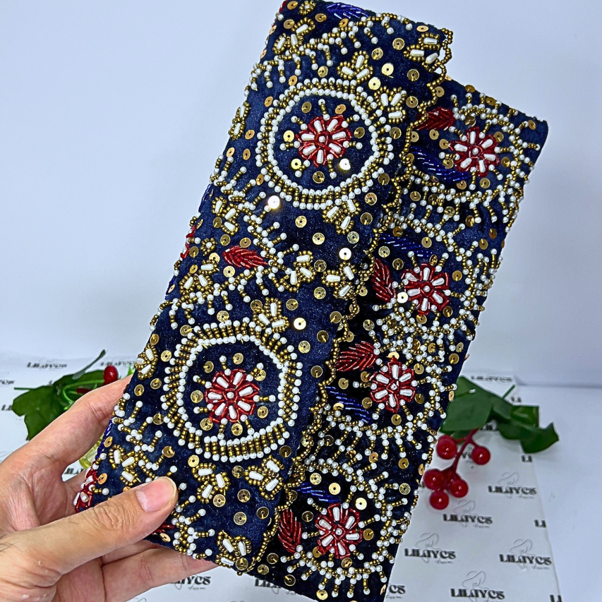 Karachi Nights Handcrafted Clutch: Exquisite Embroidered Evening Bag