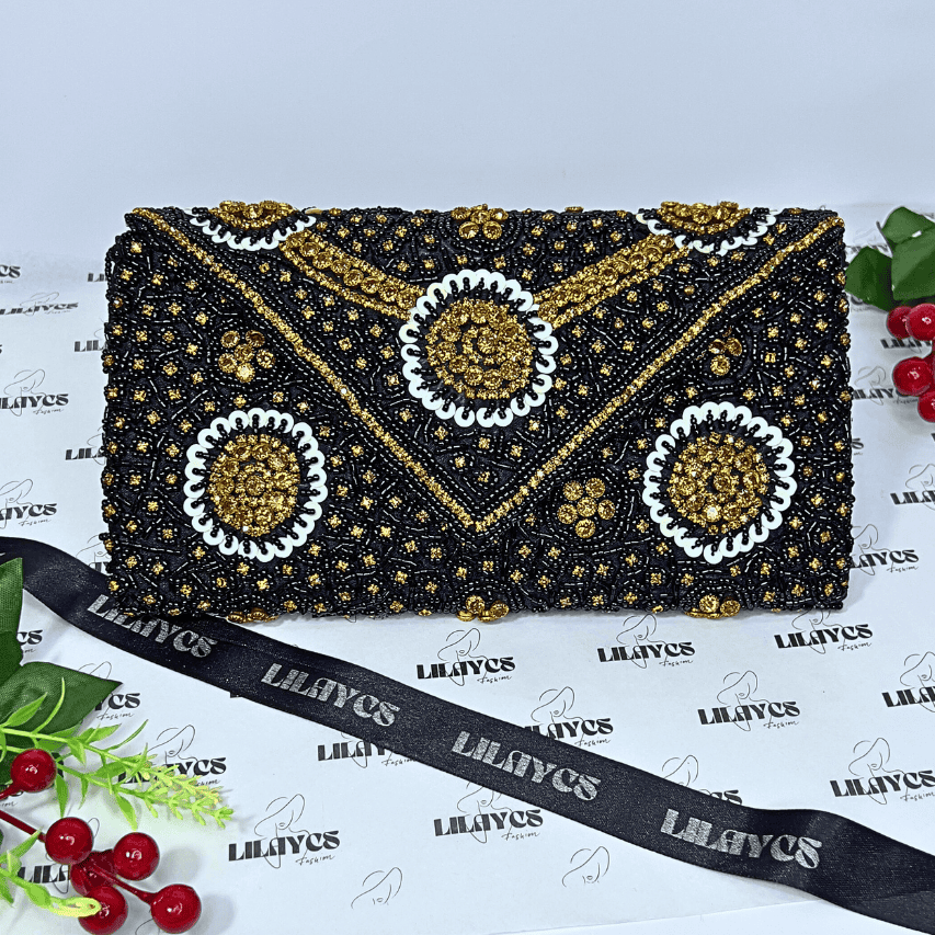 Rawalpindi Radiance Beaded Clutch: Handcrafted Elegance