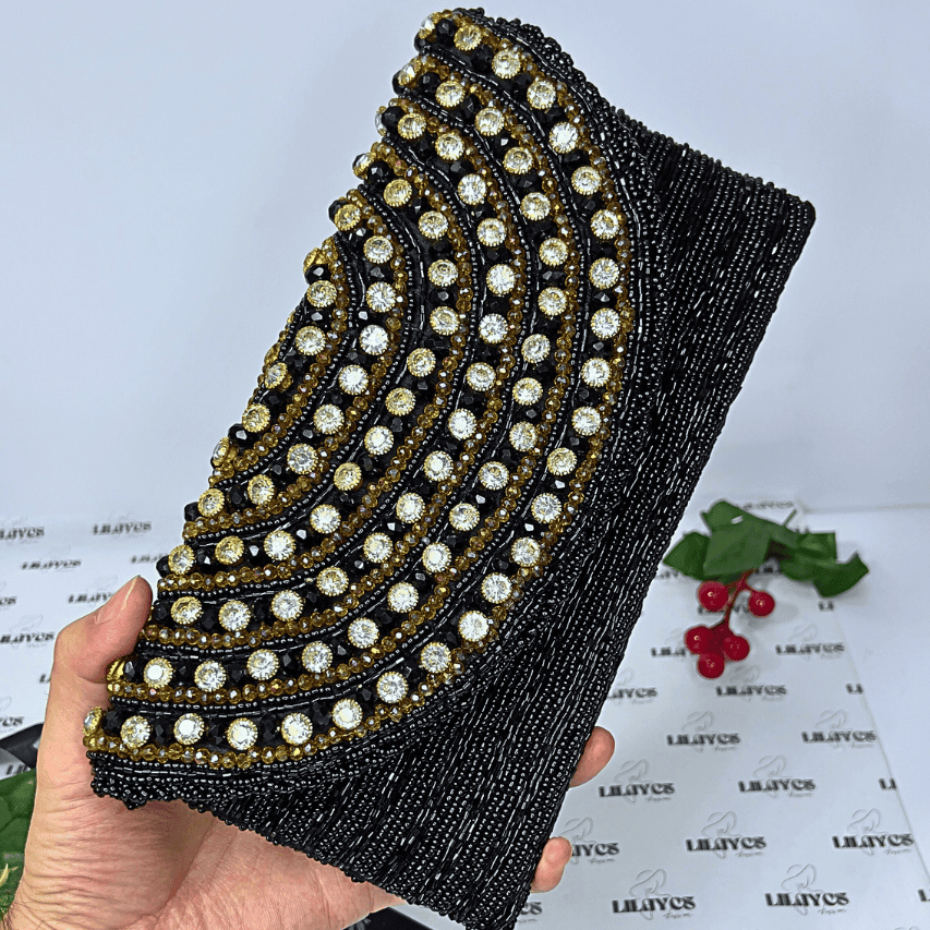 Quetta Queen Beaded Statement Clutch: Lilaycs Handcrafted Accessory