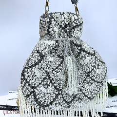 Handmade Glamourous Pearl Embellished Potli Bag: Perfect Accessory for the Festive Season