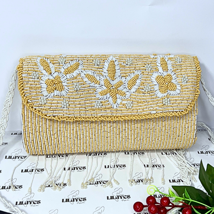 Luminary Dreams Designer Beaded Clutch