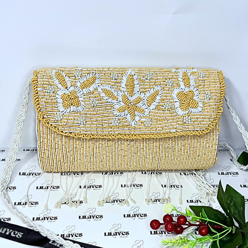 Luminary Dreams Designer Beaded Clutch