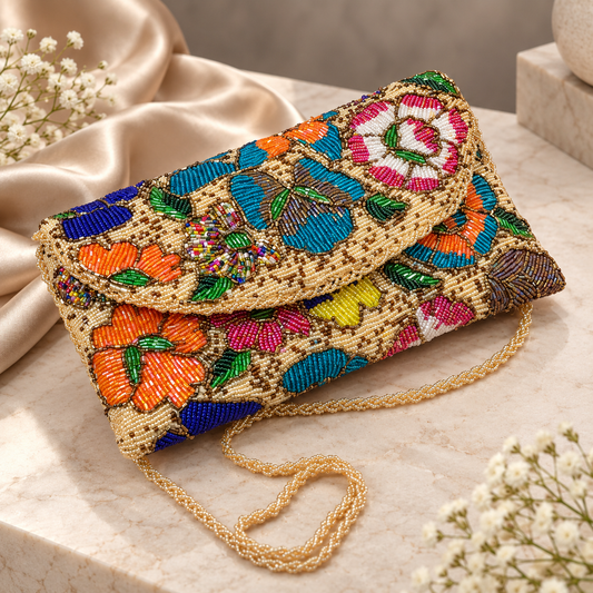 Floral Mosaic Clutch