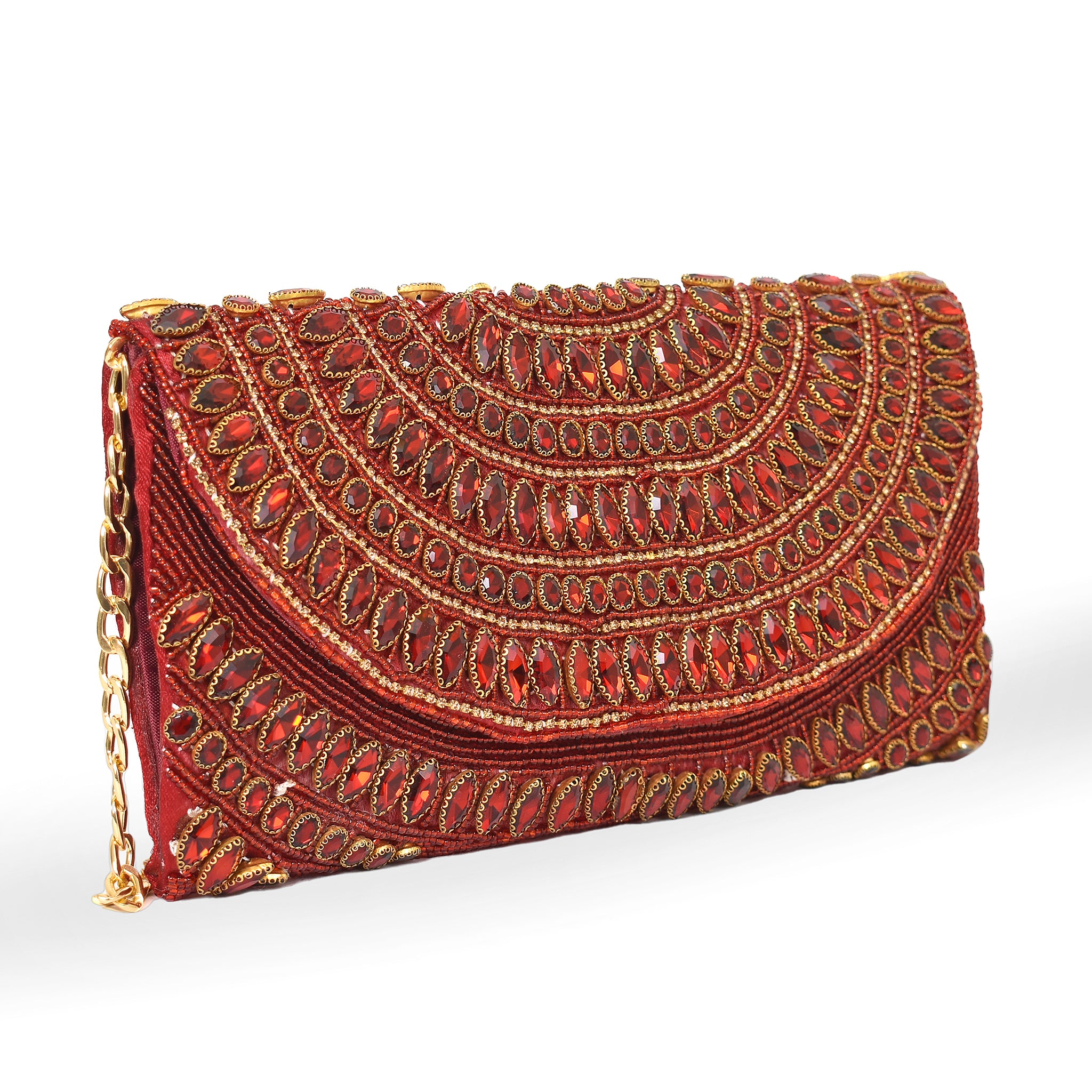 Red Jewel Muse Clutch