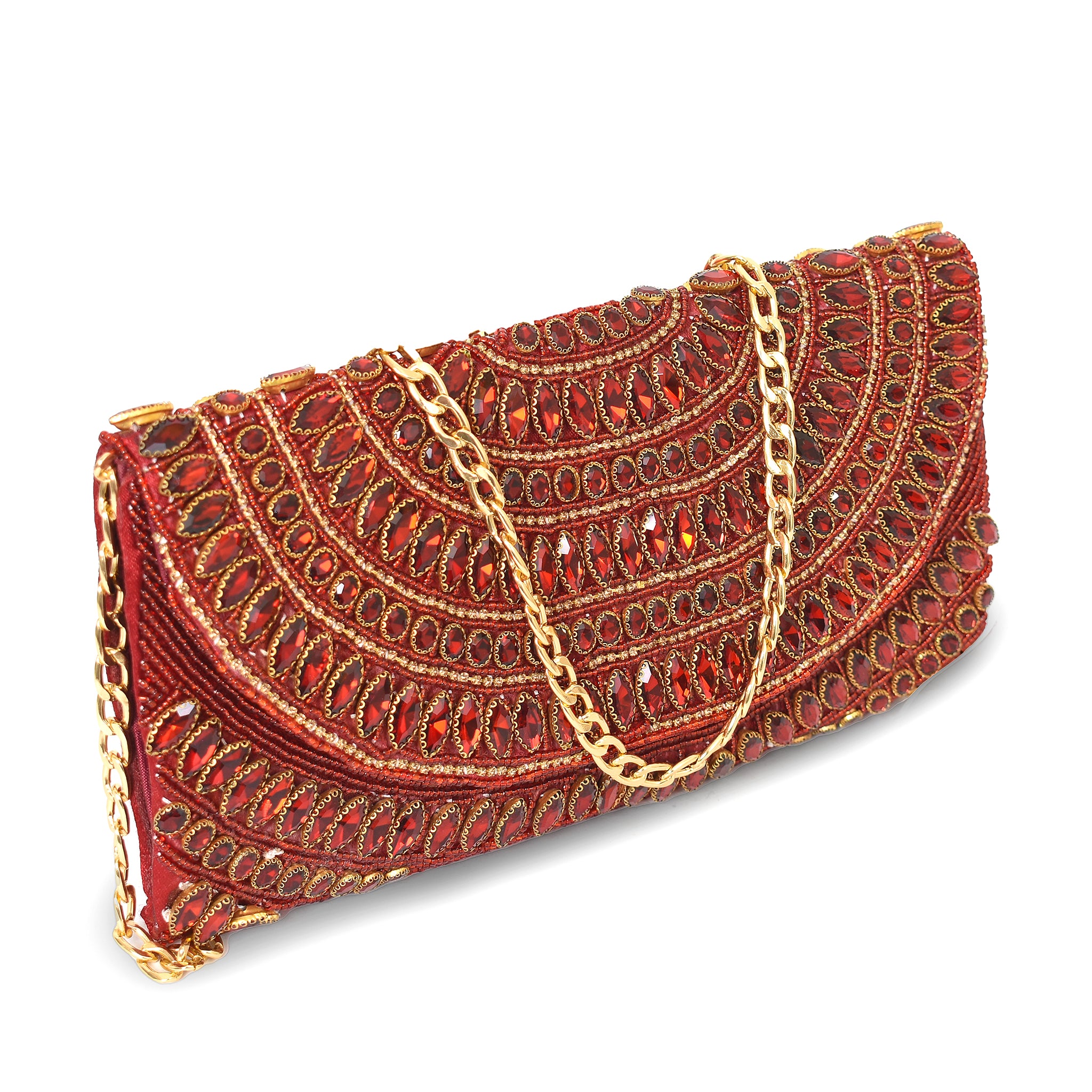 Red Jewel Muse Clutch