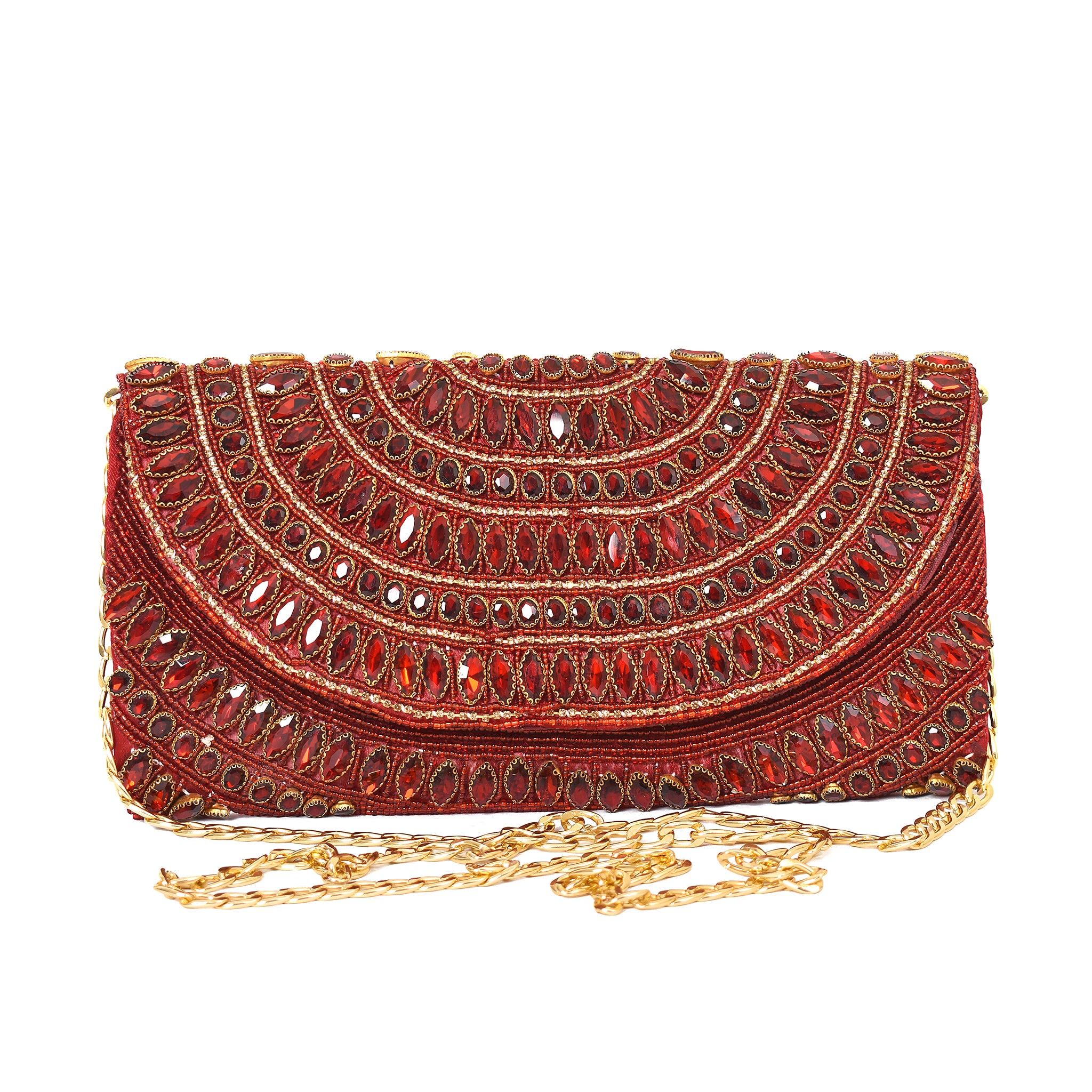 Red Jewel Muse Clutch