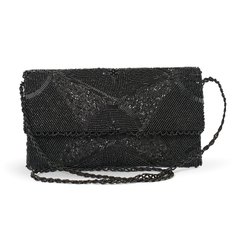 Black Elegance Beads Clutch