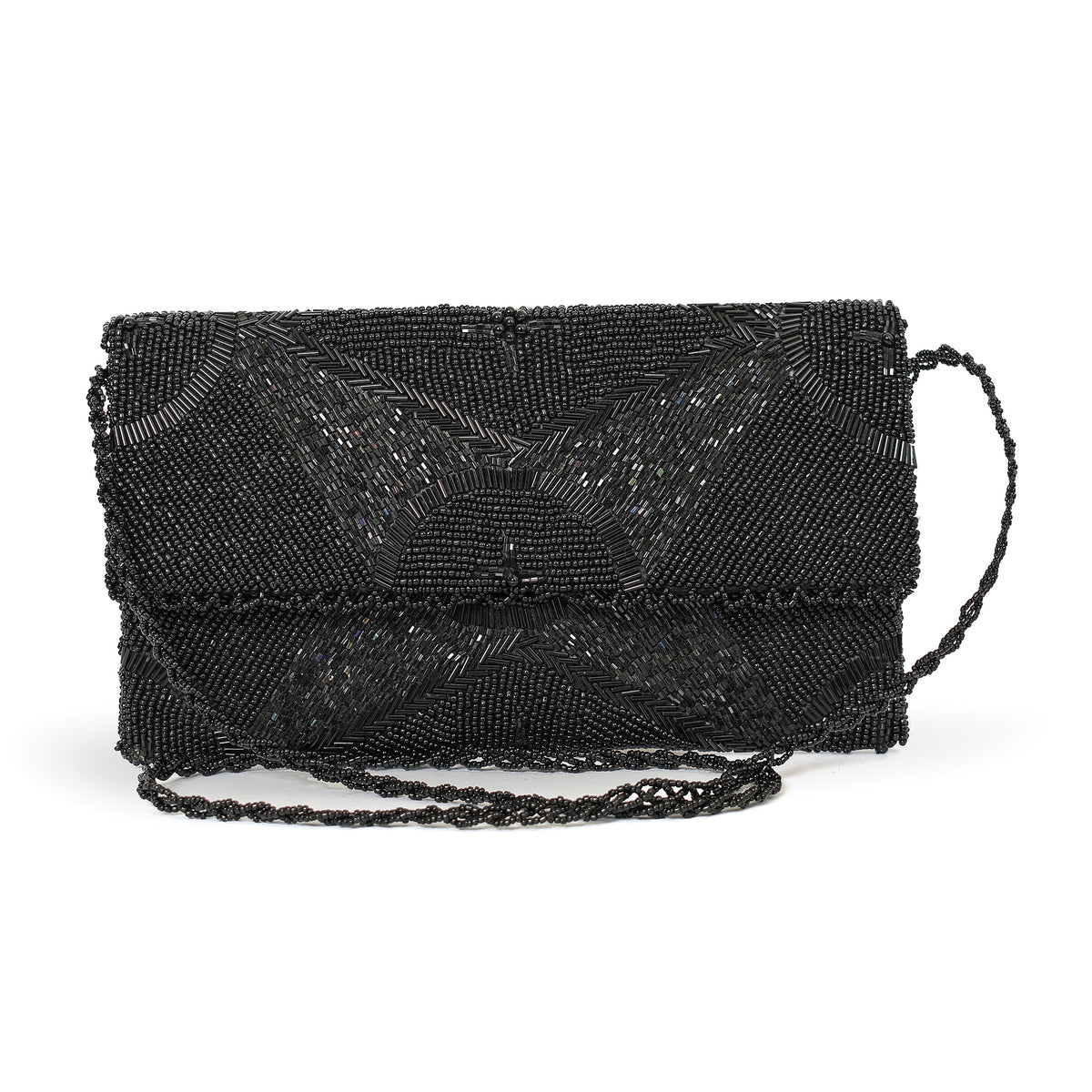 Black Elegance Beads Clutch