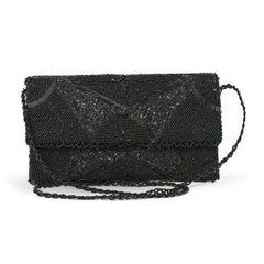 Black Elegance Beads Clutch