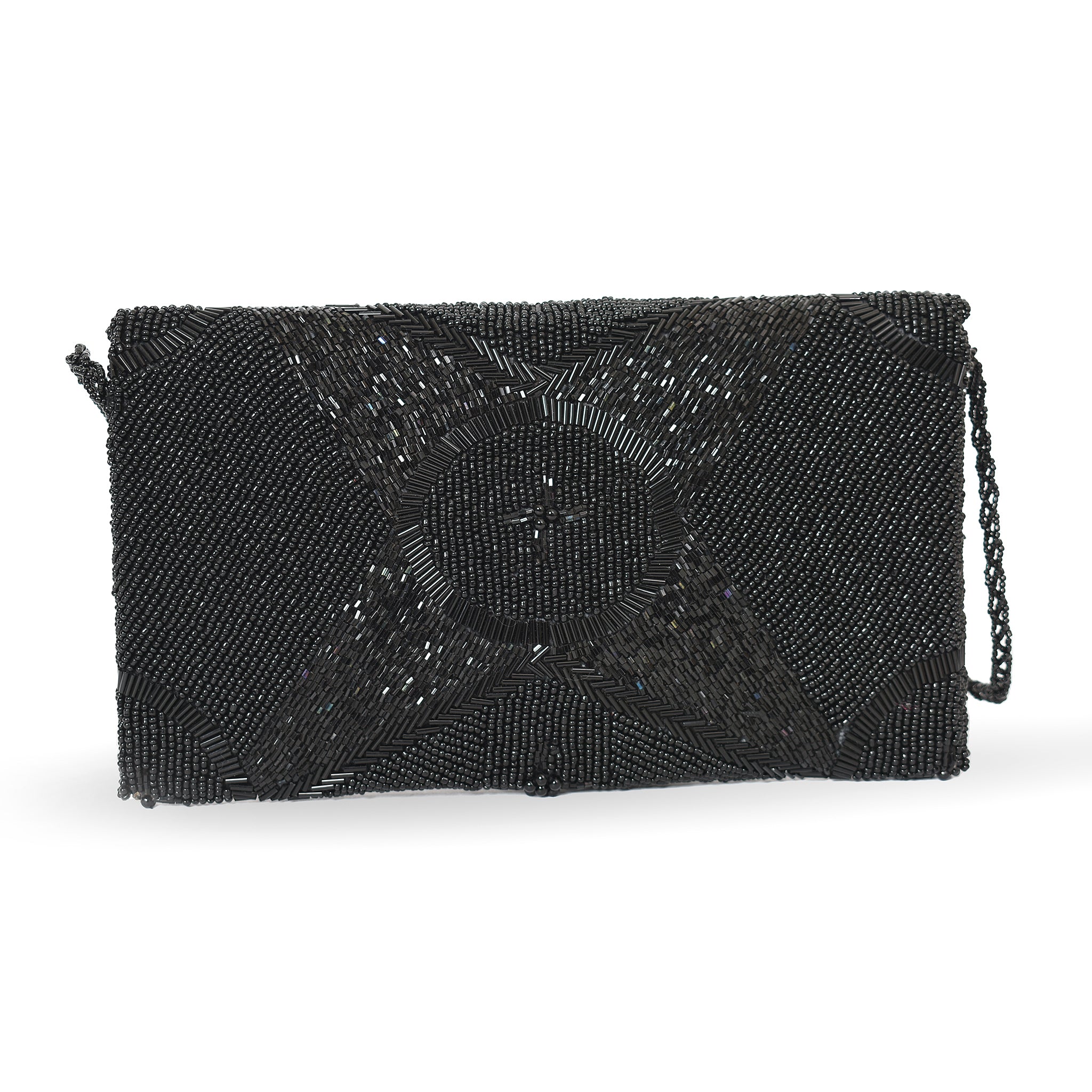 Black Elegance Beads Clutch
