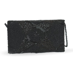 Black Elegance Beads Clutch
