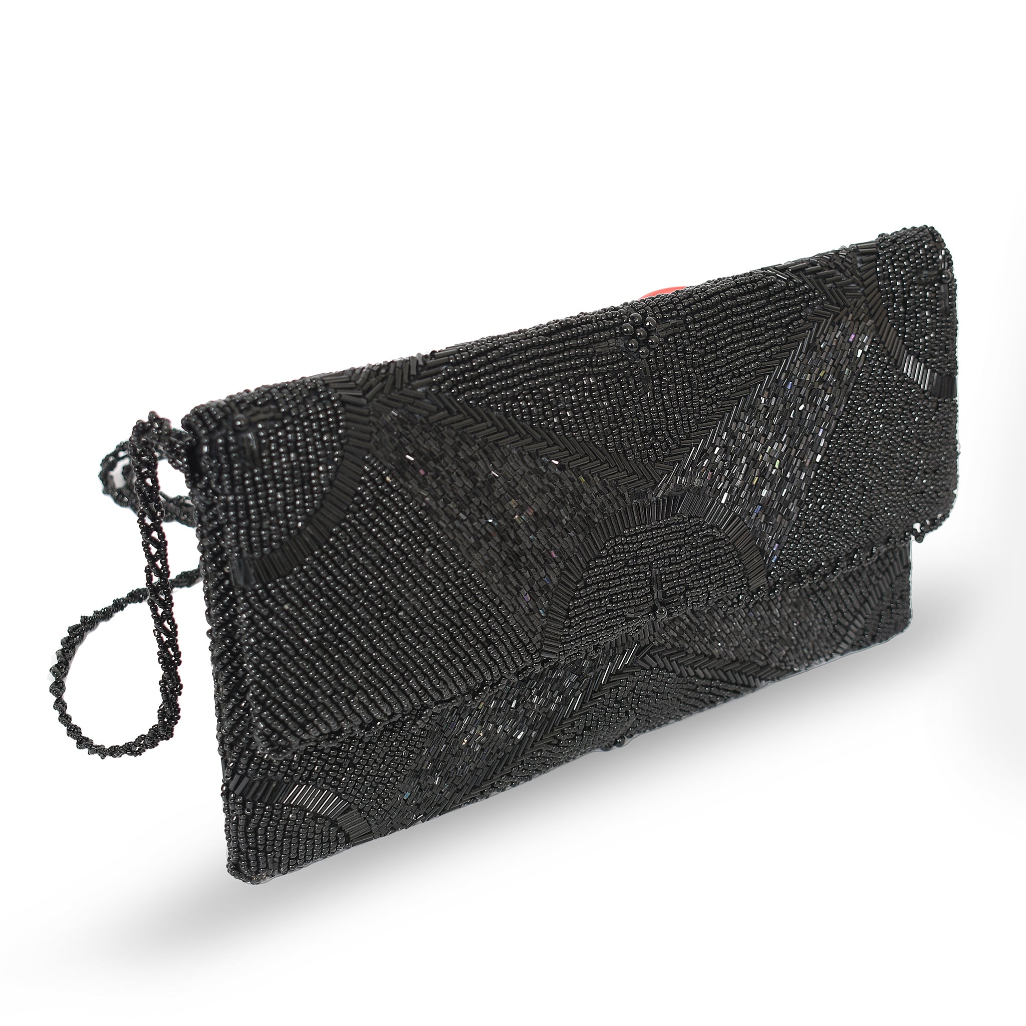Black Elegance Beads Clutch