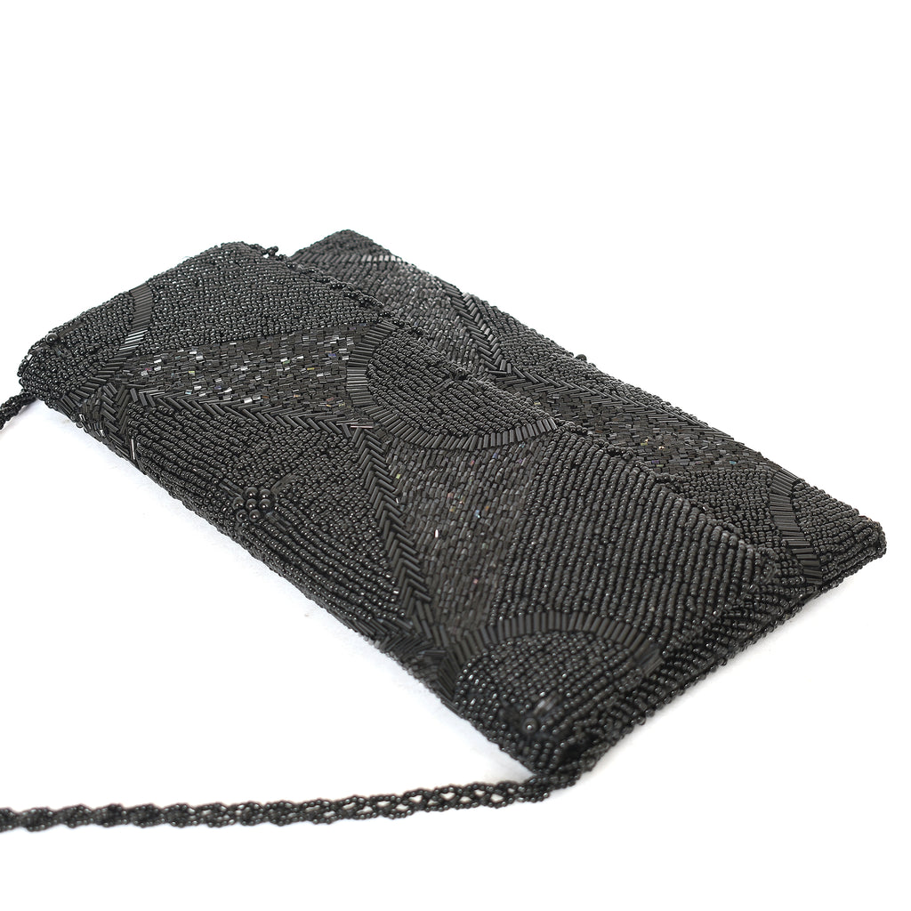 Black Elegance Beads Clutch