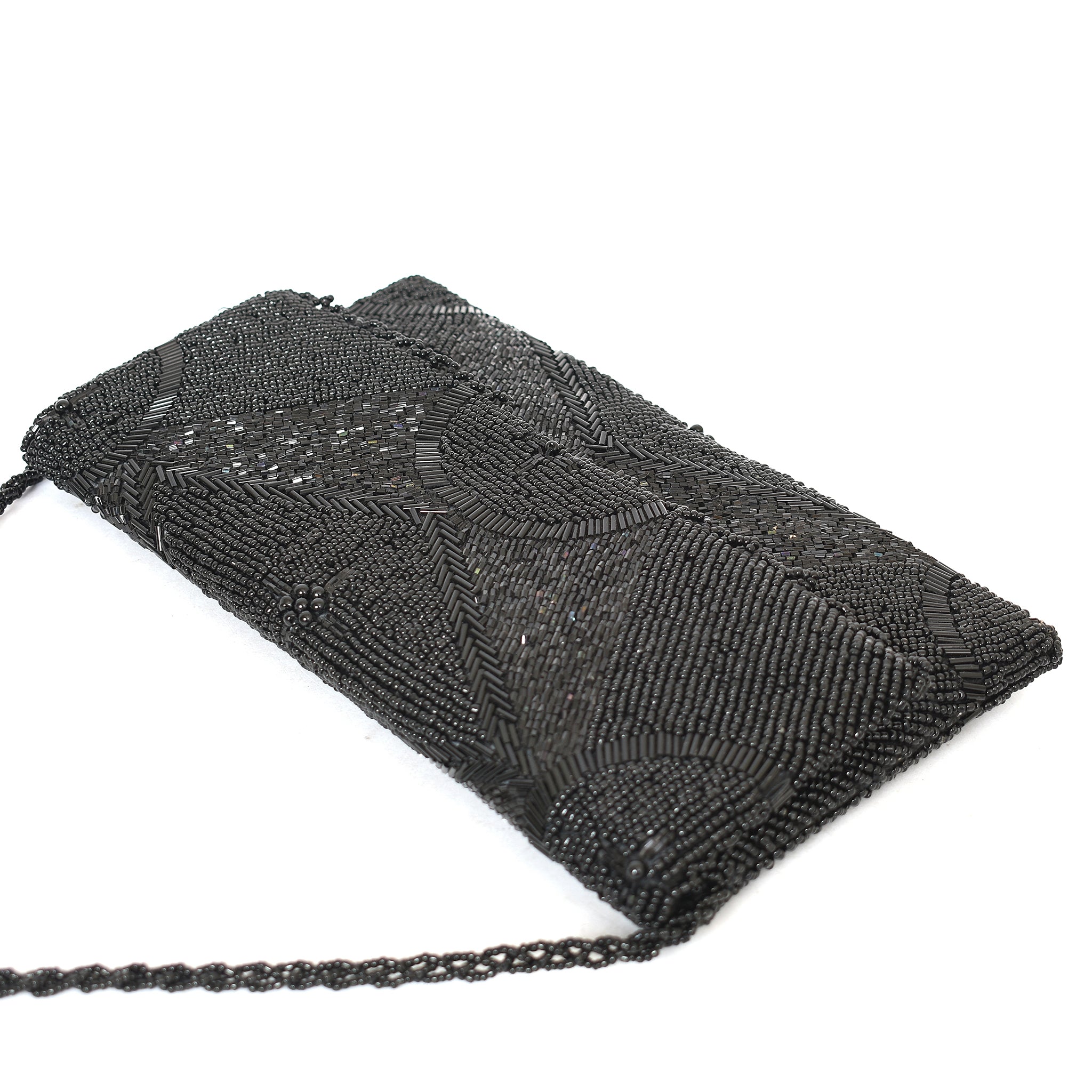 Black Elegance Beads Clutch
