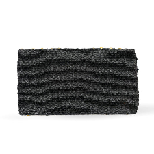 Black Crystal Bloom Clutch