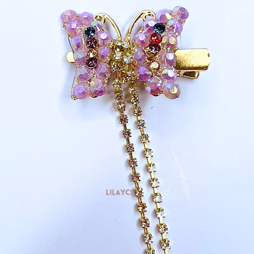 1 PC - Metal Cute Butterfly Pearl Hair Clip - Charming Hair Accessories for Stylish Looks