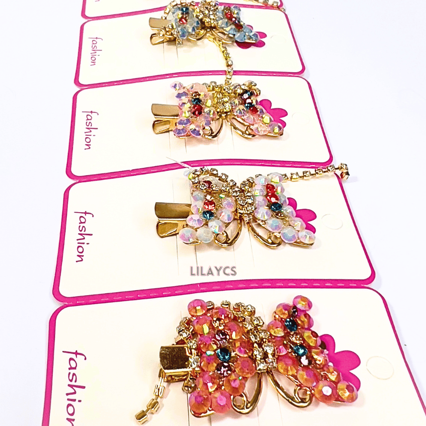 1 PC - Metal Cute Butterfly Pearl Hair Clip - Charming Hair Accessories for Stylish Looks