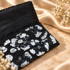 Moonlit Floral Clutch