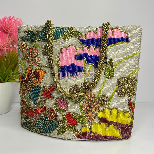 Wanderer's Whimsy Handcrafted Beaded Bag