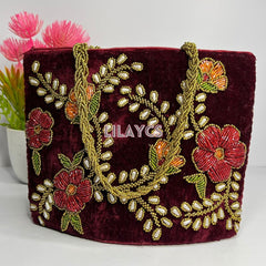 Vintage Velvet Beaded Handmade bag