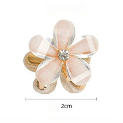 Premium Pack of 12 Crystal Flower Barrettes - Elegant Hair Accessories for Women and Girls