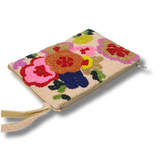 Peach Blossom Beaded Wallet