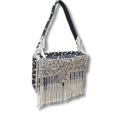Black Crystal Pearl Bag