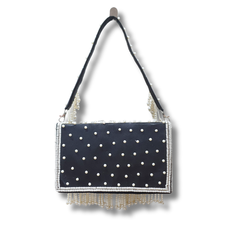 Black Crystal Pearl Bag