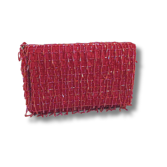 Luxe Gold Beaded Bag